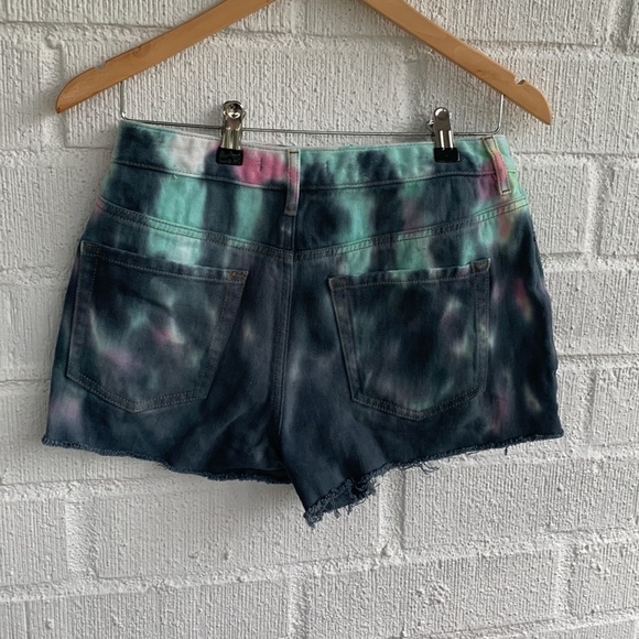 PacSun Tie Dye High Wasted Cut Off Denim Shorts sz 27 - Picture 2 of 5